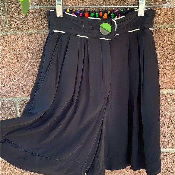 Hign Waisted Tropical Culottes Vintage Culottes Vintage Skort 80/'s Culottes High Waisted Shorts Elastic Waist Skort Wide Leg Shorts